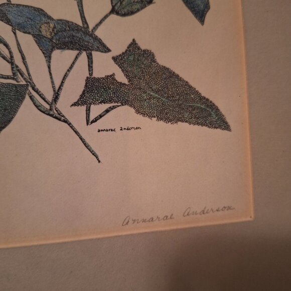 Annarae‎ Anderson Limited Edition Hummingbird Flowers Framed Artwork 101 of 500 - Picture 4 of 6